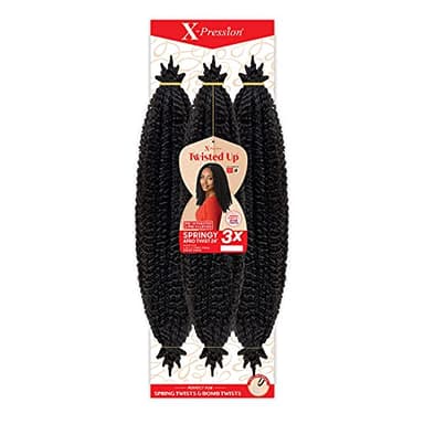 Outre Crochet Braids X-Pression Twisted Up 3X Springy Afro Twist 24" (3-pack, 1B)