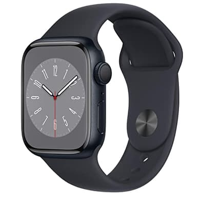 Apple Watch Series 8 [GPS, 41mm] - Midnight Aluminum Case with Midnight Sport Band, M/L (Renewed)