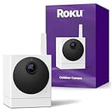 Roku Outdoor Camera (No Base) for Home Security - Security Camera with HD Night Vision, Works with Google, Motion Detection & 2-Way Audio - 90-Day Subscription Included