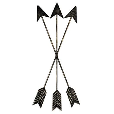 DECORKEY Metal Arrow Wall Decor, Distressed Native American Decor, Wall Hanging Decorative Wall Art for Nursery Gallery Wall, Farmhouse Indoor Outdoor Decoration