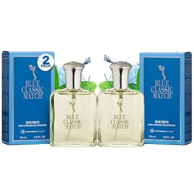 PB ParfumsBelcam Blue Classic Match CM Eau De Toilette Spray, Our Version of a Designer EDT, 75 ml (Pack of 2)