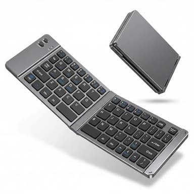 Tiny pets Bluetooth Foldable Keyboard, Wireless Foldable Keyboard, Mini Folding Keyboard Bluetooth for iPad Tablet Phone, Portable Travel Bluetooth Keyboard, Magnetic Slim Keyboard Foldable for Work