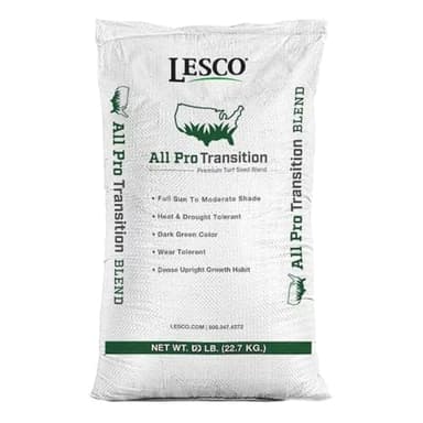 Lesco All-Pro Transition Tall Fescue Grass Seed Blend – (10 lbs) **Non-Returnable** Drought-Tolerant, Heat & Shade Resistant, Insect-Resistant Lawn Seed for Durable Turf