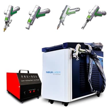 US Stock 2000W Laser Welding Machine 4 IN1 Double Wobble Laser Welder & Double Wire Feeder Handheld Laser Cleaner, Cutter, Weld Seam Cleaning for Aluminum, Stainless Steel, Carbon Steel, etc.