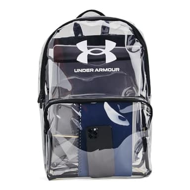 Under Armour Unisex-Adult Essential Clear Backpack, (960) Clear/Black/White, One Size Fits Most