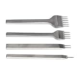 Co-link 4mm 1/2/4/6 Prong Metal DIY Diamond Lacing Stitching Chisel Set Leather Craft Kits