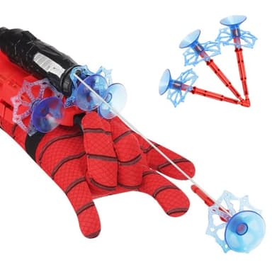 Xohny Spider Web Shooters with Gloves, Superheroes Wrist Launcher Toy, Funny Children Educational Toys, Party Cosplay Gift for Kids