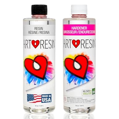ArtResin Epoxy Resin – High-Gloss Clear Coat for Artwork - 32 oz (16 oz resin + 16 oz hardener) (946 ml)