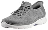 Skechers Women's Hands Free Slip-ins Go Walk 6-Lovely Day Sneaker, Gray/Lavender, 9