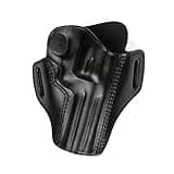 Nehir Holster for Colt Python 4 inch Revolver Fast Draw Owb Leather Gun Holsters (Black Right Hand)