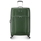 Traveler's Choice Lares Softside Expandable Luggage with Spinner Wheels, Green, Checked 30-Inch