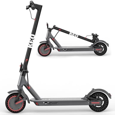 Electric Scooter Adults with Dual Suspension 10" Solid Tires Max 22Mph 500W Motor 30 Miles Range Dual Braking System Portable & Foldable E Scooter for Commuting Travel and Campus Use
