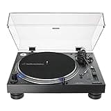 Audio-Technica AT-LP140XP-BK Direct-Drive Professional DJ Turntable, Black, Hi-Fi, Fully Manual, 3 Speed, High Torque Motor