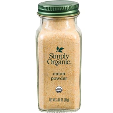 Simply Organic White Onion Powder, 3-Ounce Jar, Organic US Grown Onions, Real Onion Taste Without The Tears, Kosher, Non GMO