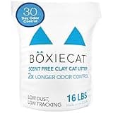 Boxie® Unscented 30 Day Natural Odor Control Cat Litter, 16lb Clumping Clay Kitty Litter