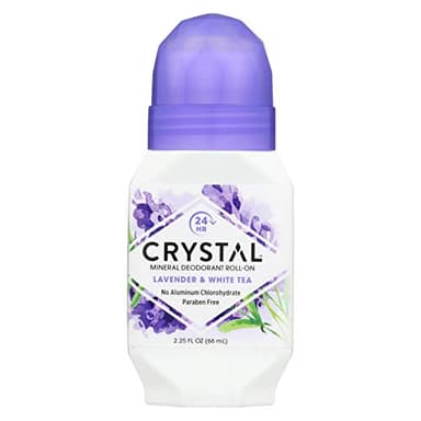 Crystal Mineral Deodorant Roll-On, Lavender & White Tea 2.25 oz (Pack of 2)