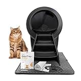 Litter-Robot 4 Complete Bundle by Whisker (Black) - Automatic, Self-Cleaning Cat Litter Box, Includes Litter-Robot 4, 6 OdorTrap Pack Refills, 50 Waste Drawer Liners, Ramp, Mat & Fence