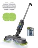 EOUS Cordless Electric Mop, with Detachable Water Tank & Water Sprayer, LED Headlights & Large Capacity Battery Self-Propelled Electric Spin Floor Mop for Floor Cleaning, Floor Cleaner Supported
