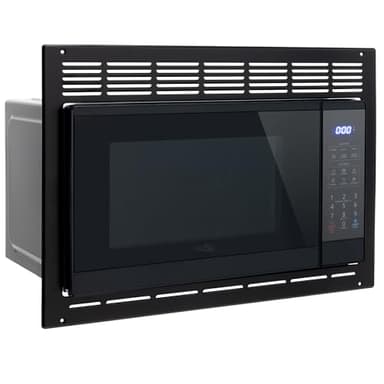 RecPro High Pointe Built-in Black Microwave | 0.9 Cu. Ft. | 6 Cook Modes | Child Lock | Touch Pad Controls | Mute Mode