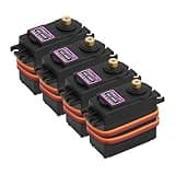 Deegoo [4-Pack] MG996R 55g Metal Gear Torque Digital Servo Motor for Futaba JR RC Helicopter Car Boat Robot