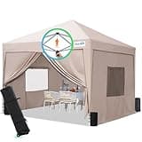 Quictent Privacy 8x8 Pop up Canopy Tent with Sidewalls and Roll-up Ventilated Windows, One Person Setup, Easy Outdoor Commercial Gazebo Shelter Enclosed Waterproof, Bonus 4 Sandbags