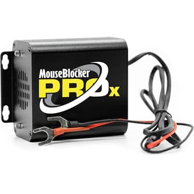 Mouse Blocker Prox 12Volt High Powered Ultrasonic Mouse and Rodent Deterrent with with an Eviction Mode and Dual Strobing LEDs for Your Vehicle