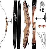 KESHES Takedown Recurve Bow and Arrow Set for Adults & Teens 62" - 15-60lb Draw Weight, Right & Left Handed Bows - Archery Set with Bowstring, Arrow Rest, Stringer Tool, and Bow Sight