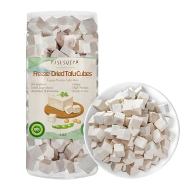 Freeze Dried Tofu Cubes, High Protein, Keto-Friendly, Vegan Meat Alternative, 6 oz