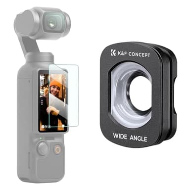 K&F CONCEPT Wide-Angle Lens Compatible with DJI Osmo Pocket 4/3, Magnetic Attach/Multi-Coated/Optical Glass