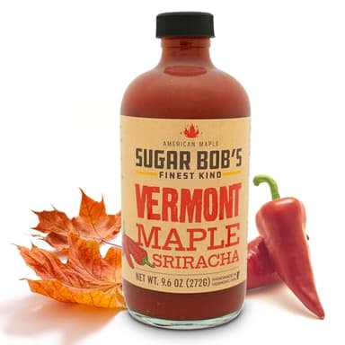 Sugar Bob’s Finest Kind - Vermont Maple Sriracha, Original Sweet and Spicy Hot Sauce, All-Natural Ingredients, Net Weight 9.6 oz (Pack of 1)