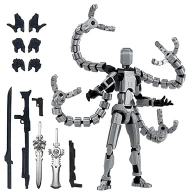 T13 Already Assembled Action Figure Accessories,T13 Multi-Jointed Movable,for Collectors Desktop Decorations t-13 Movability 3D Printed Toys