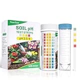 NewTest Soil pH Test Kit: Upgraded 125 Soil pH Test Strips with Measuring Cylinders for Accurate Testing pH Level of Garden Lawn Grass Flower Vegetable Compost Dirt