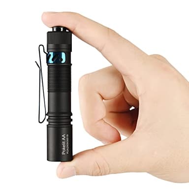 ACEBEAM Pokelit AA Rechargeable Mini Flashlight with Clip, 550 High Lumens Pocket EDC Flashlight, Super Bright Small Flashlight, 90+ High CRI Led Flashlight for Camping, Hiking, Everyday Use(Black)