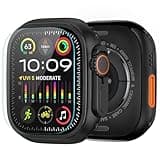 amBand Metal Case Screen Protector Cover for Apple Watch Ultra 2/Ultra 49mm, W3 Rugged Bumper Thin Frame + 9H Tempered Glass Film + Ceramic-Like Back Cover, [Stylish] [Waterproof], Matte Black