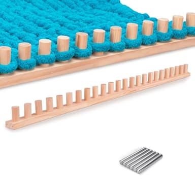 LITURTOO 48" Chunky Blanket Loom - Loom for DIY Throw Blankets, Adjustable Size Hand Knitting Yarn Chunky,No Needles Required,Beginner Friendly Yarn Craft