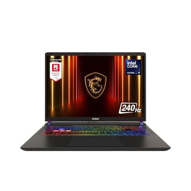 msi Vector 16 HX AI 16” 240Hz QHD+ Gaming Laptop: Intel Core Ultra 9-275HX, NVIDIA Geforce RTX 5070Ti, 16GB DDR5, 1TB NVMe SSD, Thunderbolt 5, Wi-Fi 7, Win 11 Home: Cosmo Gray A2XWHG-211US