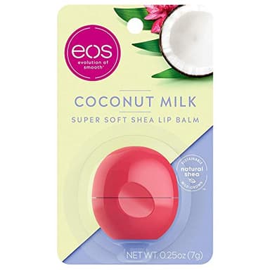 eos Visibly Soft Lip Balm Sphere, Coconut Milk, 0.25 oz, 6-Pack