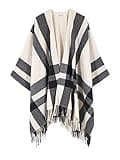 Moss Rose Women's Travel Plaid Shawls Wrap Open Front Poncho Cape for Fall Winter Holiday Gift