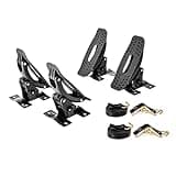AA-Racks Steel Jetty Saddle Rack for Kayak Carrier Canoe Boat Paddle Board Surfboard Roof Top Mount on Car SUV Truck Crossbar with Ratchet Lashing Straps