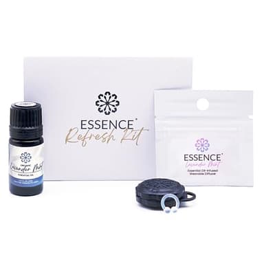 Essence Wearable Aromatherapy Nasal Diffuser – Lavender Mint Essential Oil Nose Ring Silicone Inhaler for Stress & Mood Support - Made in USA & Travel-Friendly