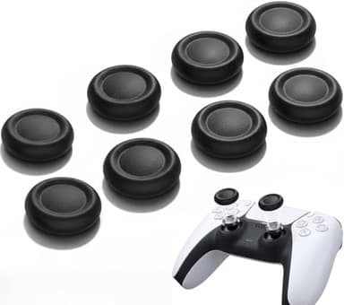 Ferkurn Replacement Thumb Grips Cap Compatible with PS5/4 Controller Edge Accessories, Anti-Slip Anti-Stickiness Anti-Scratch Joystick Caps Controller Thumbstick Grips Replacement Button, Repair Part