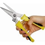 TOOLMAK Aviation Tin Snips 8 Inch Heavy Duty Metal Cutter, Straight Shears with Stainless Steel Blade & Comfort Grips, Multifunction Cutting of Branches, Cable Wires, Thin Iron, Cardboard(Right Hand)