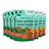 Beech-Nut Toddler Snacks, Mini Waffles with Hidden Veggies, Butternut Berry, Non-GMO, 3.2 oz Bag (7 Pack)