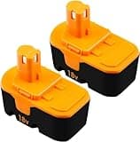 [Upgraded to 3.6Ah] 2 Pack P100 Replacement for 18V Ryobi Battery Compatible with Ryobi 18V Battery Replace for P101 ABP1803 BPP1820 1322401 1400672 130224007 Battery Cordless Power Tools (Orange)
