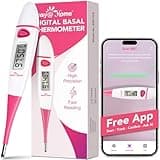 Easy@Home Basal Body Thermometer: BBT for Fertility Prediction with Memory Recall - Accurate Digital Basal Thermometer for Temperature Monitoring with Premom App, BPA-Free - EBT-018 (Pink)