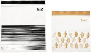 IKEA 50 resealable bags (ISTAD) - GREY - ziplock - food freezer sandwich bags - 25 x 1.2L + 25 x 2.5L …