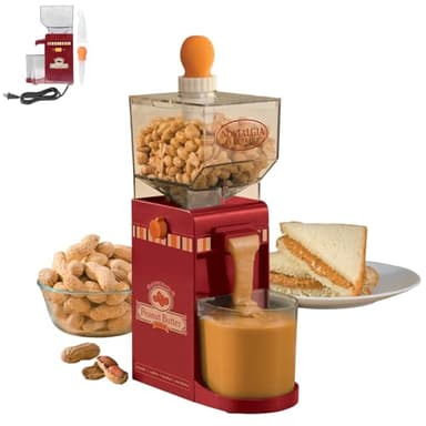 Peanut Butter Maker Home Electric Grain Grinder Anti Slip Sesame Sauce Mill Nut Butter Machine for Groundnut Almonds Cashews Hazelnuts EU Plug 220V Rechargeable Coffee Beans