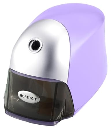 Bostitch Office QuietSharp Executive Heavy Duty Electric Pencil Sharpener for 65% Faster Sharpening and 6X Longer Cutter Life - Colored Pencil Compatible, Purple