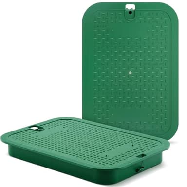 Wonderjune 2 Pcs 113c Series 12 x 17 Inch Irrigation Valve Box Cover Sprinkler Valve Covers for Outside
