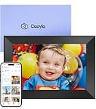 Cozyla 10.1'' WiFi Digital Picture Frame AI-Enhanced Free Unlimited Storage Auto-Rotate Share Photo＆Video via Apps from Phone Smart Digital Photo Frame Electric Picture Frame Slideshow Display Black